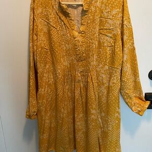 Old Navy Mustard Floral Dress